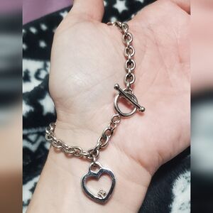 Zales Heart Toggle Bracelet
